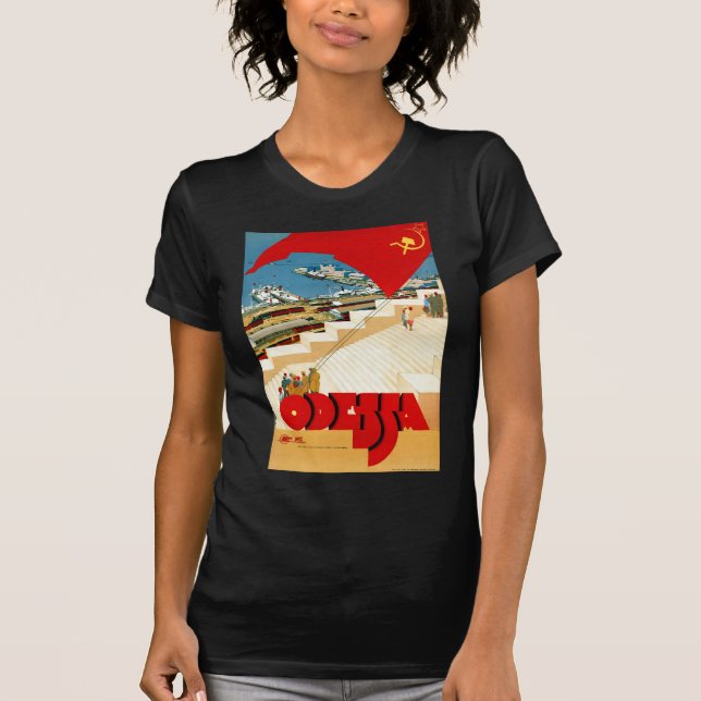 Camiseta Viagens vintage Odessa Ucrânia União Soviética (Frente)