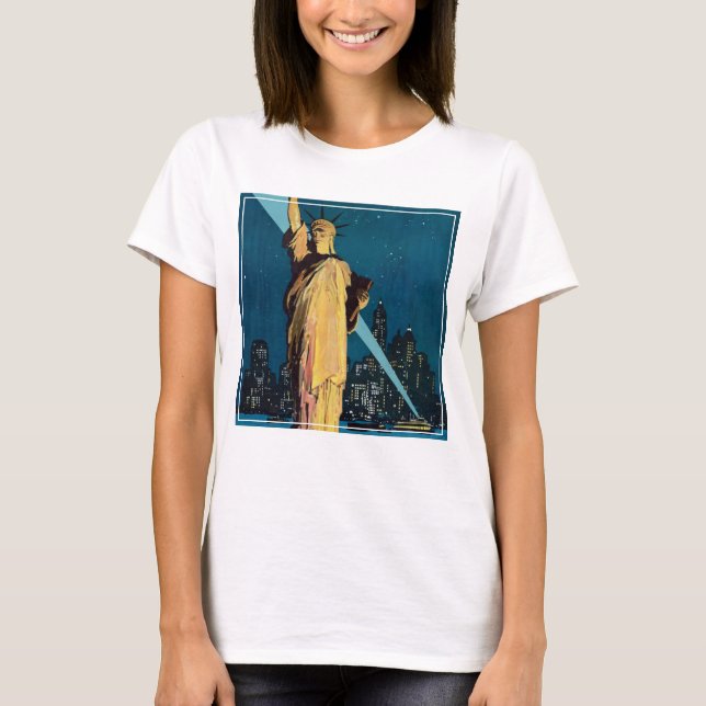 Camiseta Viagens vintage Para Nova Iorque (Frente)