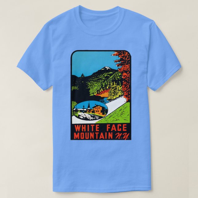 Camiseta Viagens vintage Whiteface Mountain (Frente do Design)