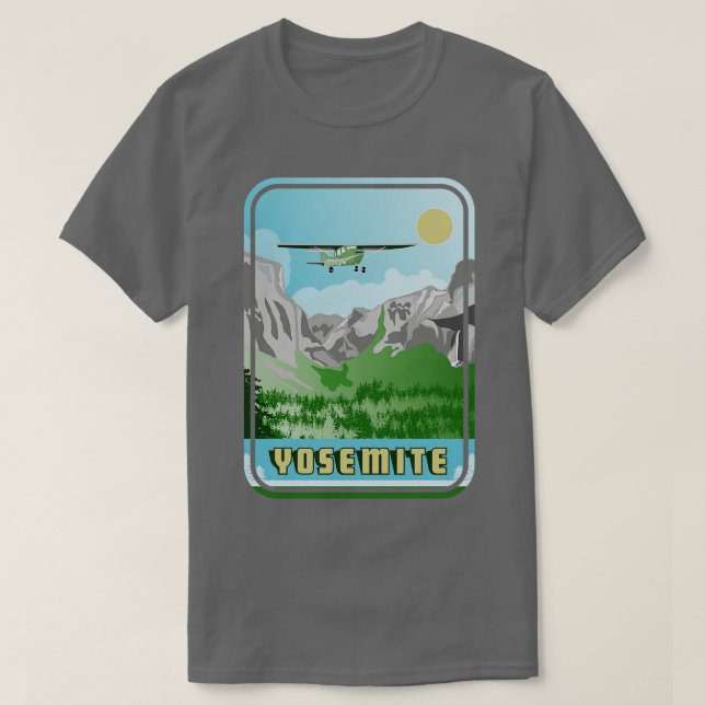 Camiseta Viagens vintage Yosemite (Frente do Design)