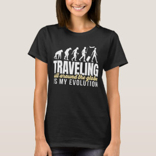 Camiseta Viajando Alegrante Da Evolução Dizendo