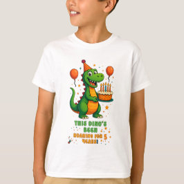 Camiseta Viajando até 5 - Design Dino Birthday
