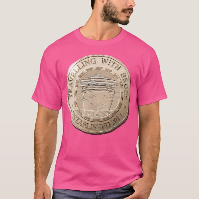 Camiseta Viajando Com O Logotipo Bruce Coin (Frente)