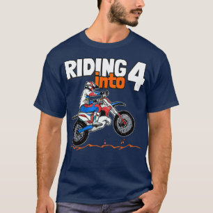 Camiseta Viajando em 4 Crianças de bicicleta com 4 anos de