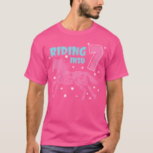 Camiseta Viajando Para 7 Cavalos Rosa, 7, Garota De Anivers