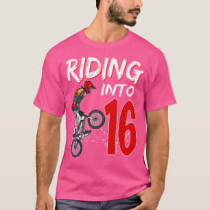Camiseta Viajando Para A Bike 16Th Do Aniversário De 16 Ano