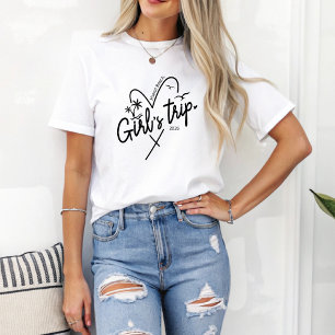 Camiseta Viajando pelo destino de praia personalizada das g