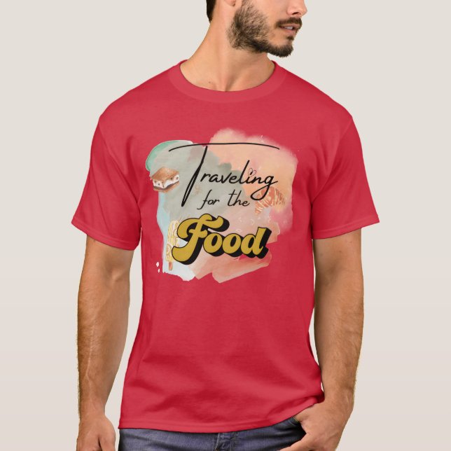 Camiseta Viajando pelo presente de comida (Frente)