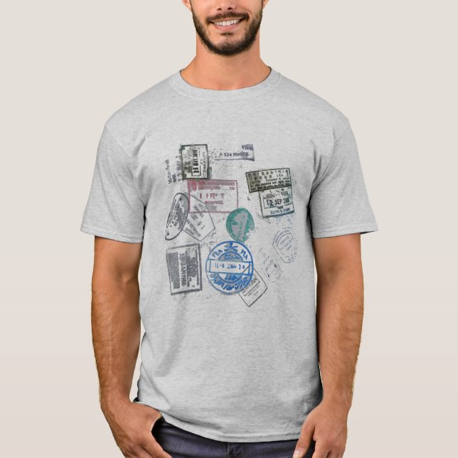 Camiseta viajante do quadril do design do t-shirt do viagem (Frente)