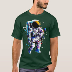 Camiseta Viajante espacial em Planeta Distante para rapazes