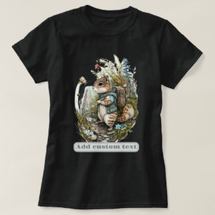 Camiseta Viajante Esquilo flor silvestre, Amantes do Esquil