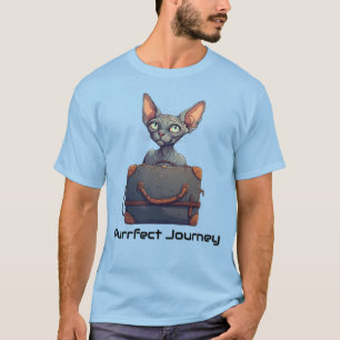 Camiseta Viajante Gatinho Fofo – Presente para Amantes de G