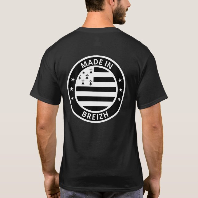 Camiseta Viajante Global - Feito Em Bretagne | Breizh (Edit (Verso)