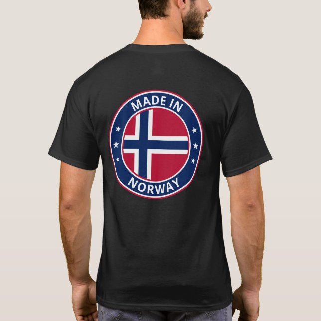 Camiseta Viajante Global - Feito Em Norge | Noruega (Edit) (Verso)