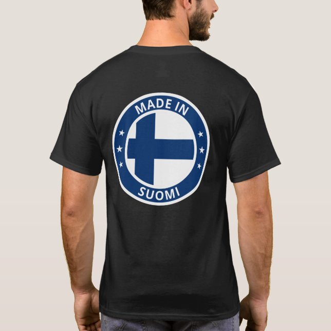 Camiseta Viajante Global - Feito Em Suomi | Finlândia (Edit (Verso)