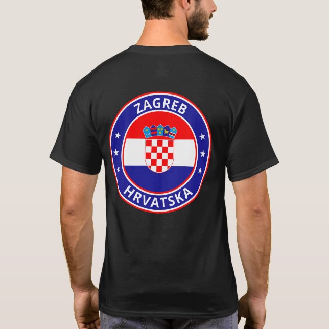 Camiseta Viajante Global - Zagreb, Hrvatska | Croácia (Verso)