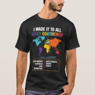 Camiseta Viajante Mundial Clube dos Sete Continentes Mapa G