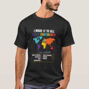 Camiseta Viajante Mundial Clube dos Sete Continentes Mapa G