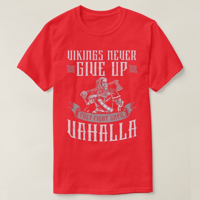 Camiseta Viajar Nunca Desistir De Lutar Até Valhalla (Frente do Design)
