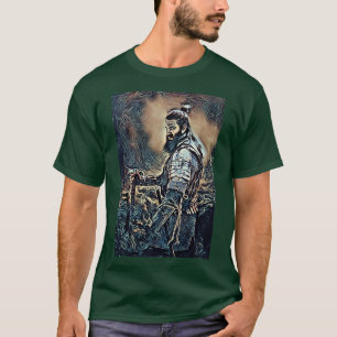 Camiseta Viajar um cavaleiro guerreiro com uma imagem de ar