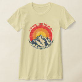 Camiseta viaje pelo mundo deixe a aventura começar viajando