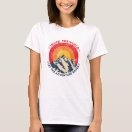 Camiseta viaje pelo mundo deixe a aventura começar viajando