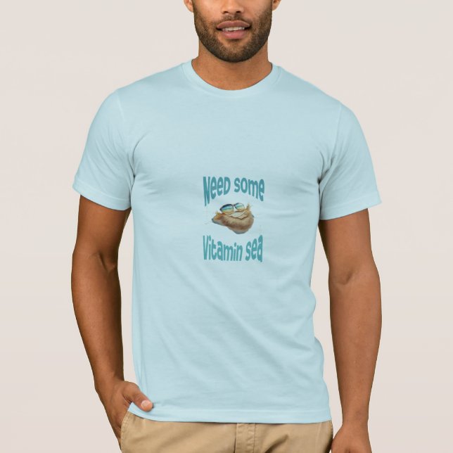 Camiseta Vias marítimas: Necessidade de um Mar de Vitamina" (Frente)