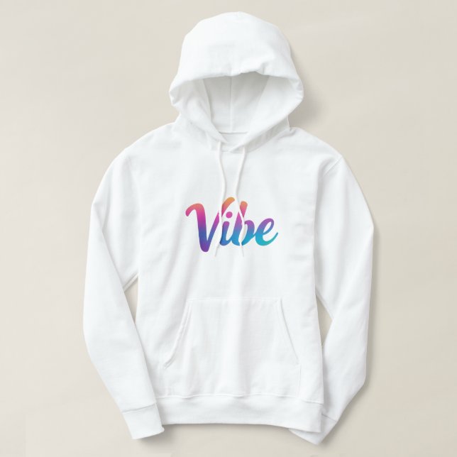 Camiseta Vibe Bold Rainbow Gradient Script – Na Mo (Frente do Design)