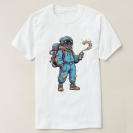 Camiseta Vibes com Grafite de Estrelas da Galáxia