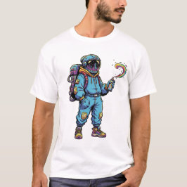 Camiseta Vibes com Grafite de Estrelas da Galáxia 