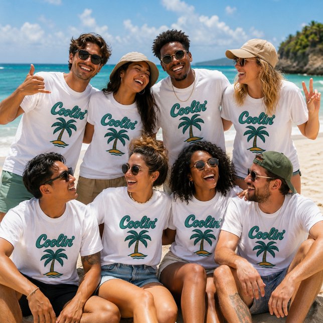 Camiseta Vibes da Praia Retrô Esfriando (Criador carregado)