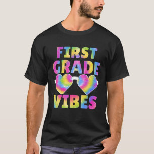 Camiseta Vibes De Primeiro Grau Tie Dye De Volta À Escola 1