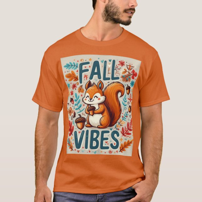 Camiseta Vibes de queda divertida (Frente)