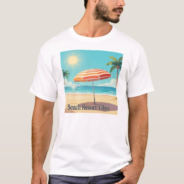 Camiseta Vibes de Resort de Praia (Frente)