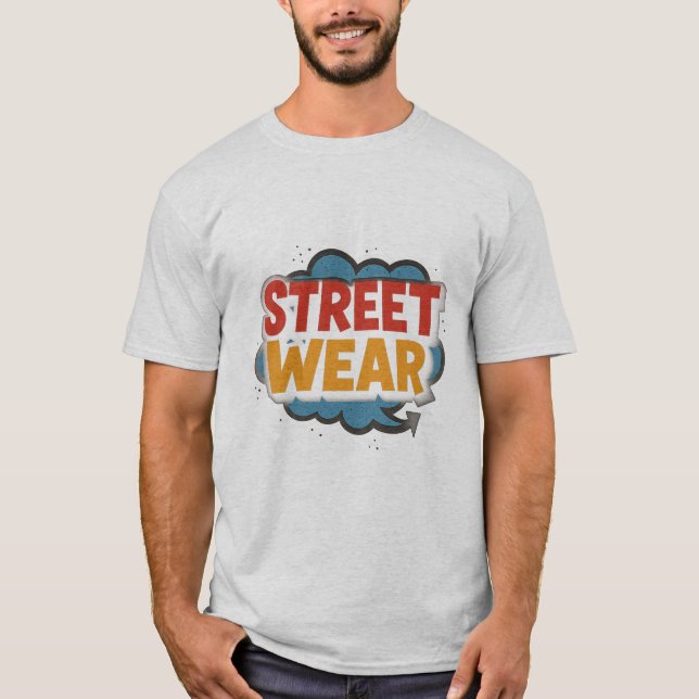 Camiseta Vibes de Streetwear - Design de Gráfico Urbano Neg (Frente)