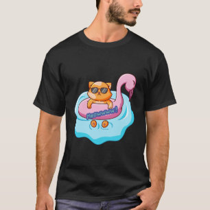Camiseta vibes de verão da piscina de natação de gatos   de