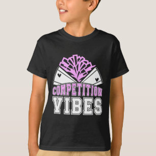 Camiseta Vibes do Dia da Competição de Torcida Cheerleader