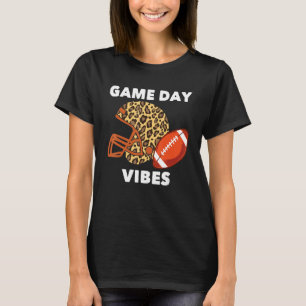 Camiseta Vibes do dia do jogo de jogadores de futebol ameri