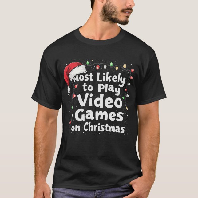 Camiseta Vibes do jogador de Natal mais propensos a jogar v (Frente)