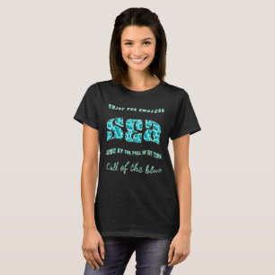 Camiseta Vibes do Mar Sem Fim Typografia Oceânica T-Shirt
