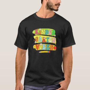 Camiseta Vibes do Primeiro Dia do Jardim de Infância Profes