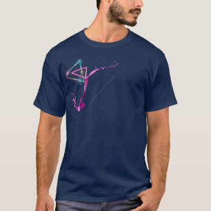 Camiseta "Vibes Geométricas: Tee de Triângulo Violeta"