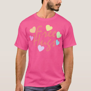 Camiseta vibes positivas da tipografia de abraços livres