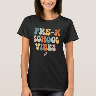 Camiseta Vibes Pre K Professora De Volta À Colheita De Vint