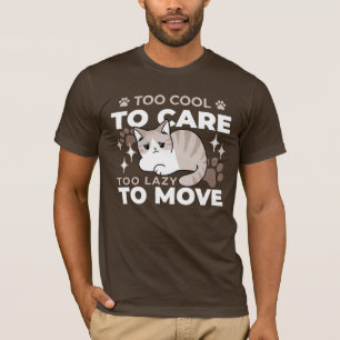 Camiseta Vibes relaxadas e preguiçosas para Design de gatin