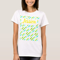 Vibes Tropicais Jessica Adicione Seu Nome T-Shirt