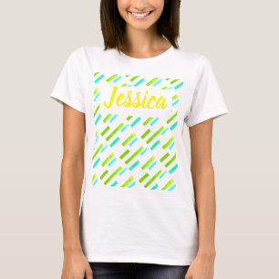 Camiseta Vibes Tropicais Jessica Adicione Seu Nome T-Shirt 