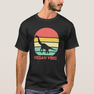 Camiseta Vibes Veganos Dinossauro Vegetariano Veganismo Bas