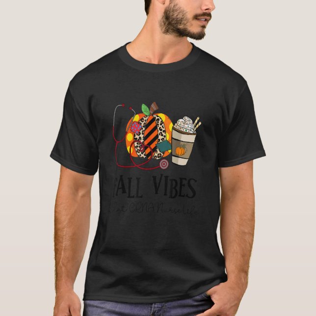 Camiseta Víblias caídas e aquela CRNA Enfermeira o leopardo (Frente)