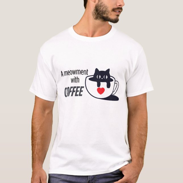 Camiseta Víblias de café católicas - Arte para gatos com so (Frente)